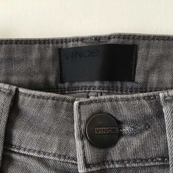 Vince Dylan Skinny Destructed Dark Gray Jeans - Picture 7 of 14